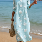 Vestido Casual Feminino com Padrão Floral