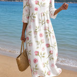 Vestido Casual Feminino com Padrão Floral