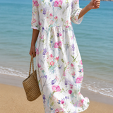 Vestido Casual Feminino com Padrão Floral