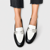 Adelaide | Mocassins Pretos Metalizados
