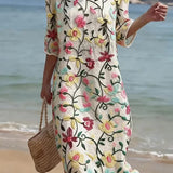 Vestido do Dia a Dia Feminino com Padrão Floral