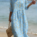 Vestido Casual Feminino com Padrão Floral