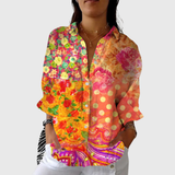Blusa Leve com Estampado Vibrante
