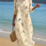 Vestido Casual Feminino com Padrão Floral