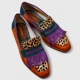 Marta | Mocassins Castanhos com Padrão Leopardo