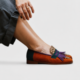 Marta | Mocassins Castanhos com Padrão Leopardo