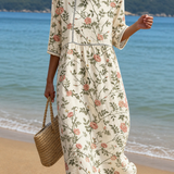 Vestido Casual Feminino com Padrão Floral