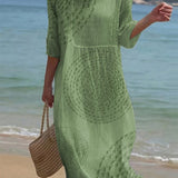 Vestido do Dia a Dia Feminino Bordado