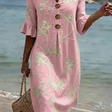 Vestido Casual Feminino com Padrão Floral