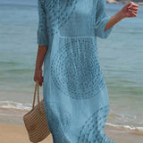 Vestido Casual Feminino Bordado