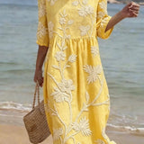 Vestido Casual Feminino com Padrão Floral