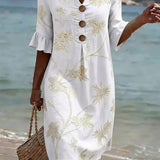 Vestido Casual Feminino com Padrão Floral